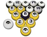 Iowa Hawkeyes Numbered Pool Balls