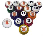 Syracuse Orange Numbered Pool Balls