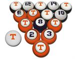 Tennessee Volunteers Numbered Pool Balls