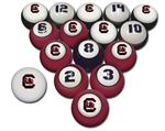 South Carolina Numbered Pool Balls