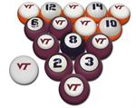 Virginia Tech Numbered Pool Balls