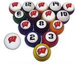 Wisconsin Badgers Numbered Pool Balls