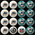 Miami Dolphins Pool Balls