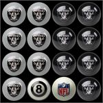 Oakland Raiders Pool Balls