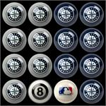 Seattle Mariners Pool Balls