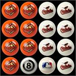Baltimore Orioles Pool Balls