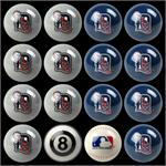 Detroit Tigers Pool Balls