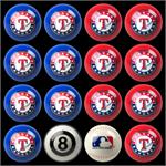 Texas Rangers Pool Balls
