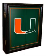 Miami Hurricanes MVP Dart Board Cabinet
