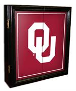 Oklahoma Sooners MVP Dart Board Cabinet