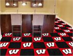 Wisconsin Badgers 20 Piece Carpet Tile Set
