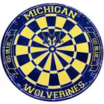 Michigan Wolverines Bristle Dartboard