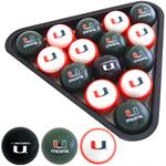 Miami Hurricanes Billiard Balls