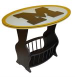 Michigan Wolverines Logo End Table