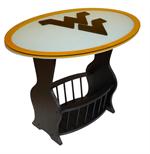West Virginia Mountaineers Logo End Table