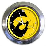 Iowa Hawkeyes 14 Inch Neon Clock