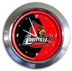 Louisville Cardinals 14 Inch Neon Clock