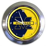 Michigan Wolverines 14 Inch Neon Clock