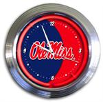 Mississippi Ole Miss Rebels 14 Inch Neon Clock