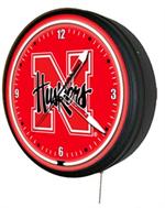 Nebraska Cornhuskers 20 Inch Jumbo Neon Clock