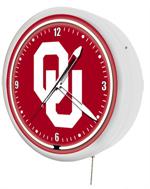 Oklahoma Sooners 20 Inch Jumbo Neon Clock